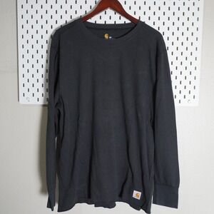 Carhartt Force 2XL Long Sleeve Work T Shirt Crewneck Gray Mens